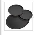 Round Blk Anti Slip Tray 35.5cm